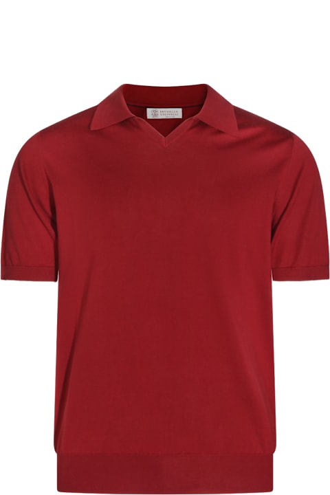Homeware Brunello Cucinelli Cherry Cotton Polo Shirt