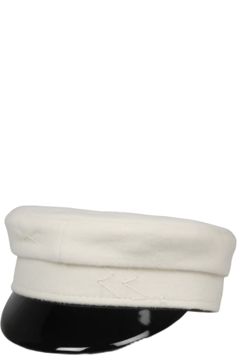 Ruslan Baginskiy Accessories for Women Ruslan Baginskiy Wool Flannel Baker Boy Cap
