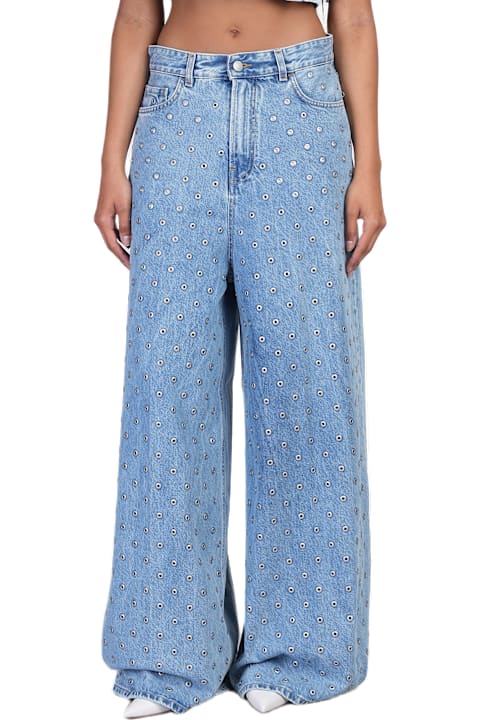 Haikure for Men Haikure Big Bethany Jeans In Cyan Cotton