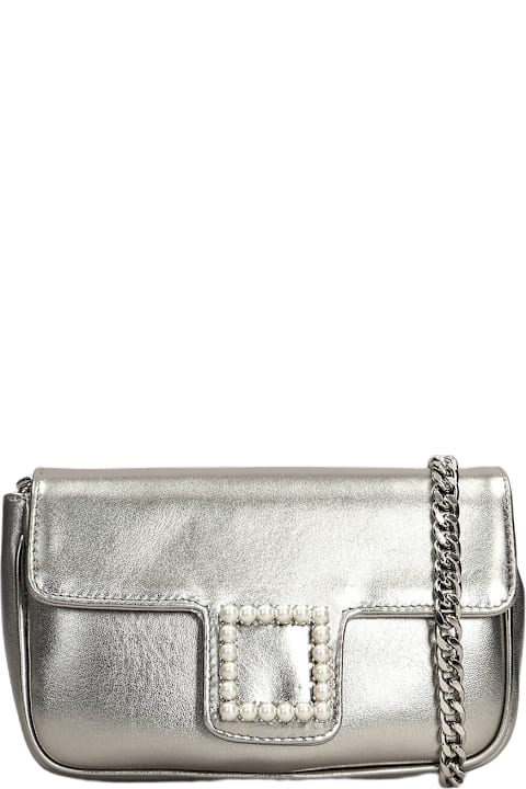 Roberto Festa Shoulder Bags for Women Roberto Festa Lunette Shoulder Bag In Gunmetal Leather