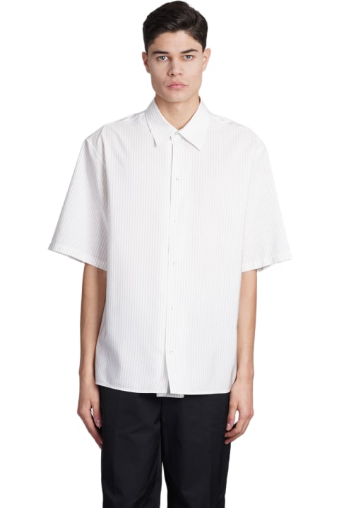 メンズ シャツ Lanvin Shirt In White Silk