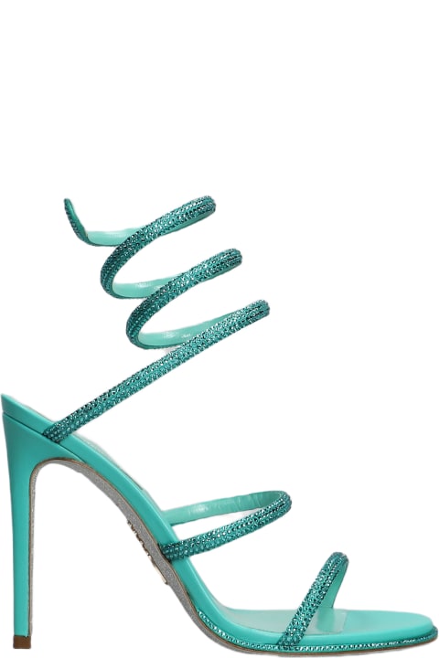 Shoes Sale for Women René Caovilla Cleo Sandals In Green Leather