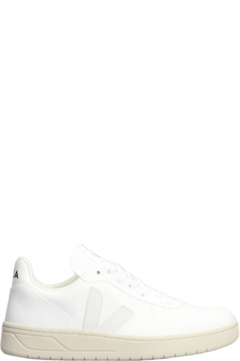 メンズ Vejaのスニーカー Veja V-10 Sneakers In White Leather