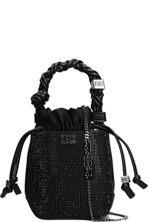 Ganni Bags for Women Ganni Bou Mini Shoulder Bag In Black Polyester