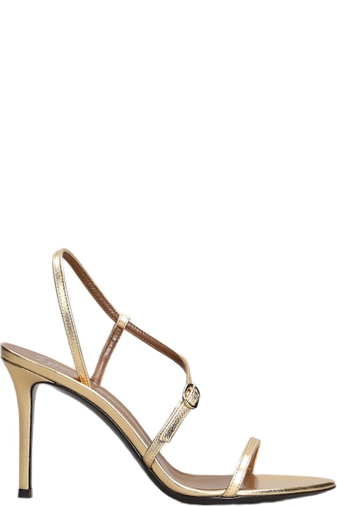 Giuseppe Zanotti أحذية لـ السيدات Giuseppe Zanotti Audrinette 90 Sandals In Gold Leather