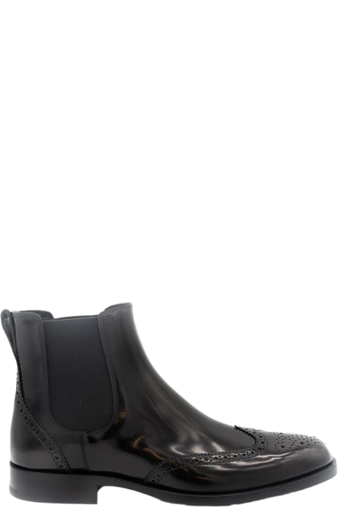 Boots for Men Tod's Black Leather Boots