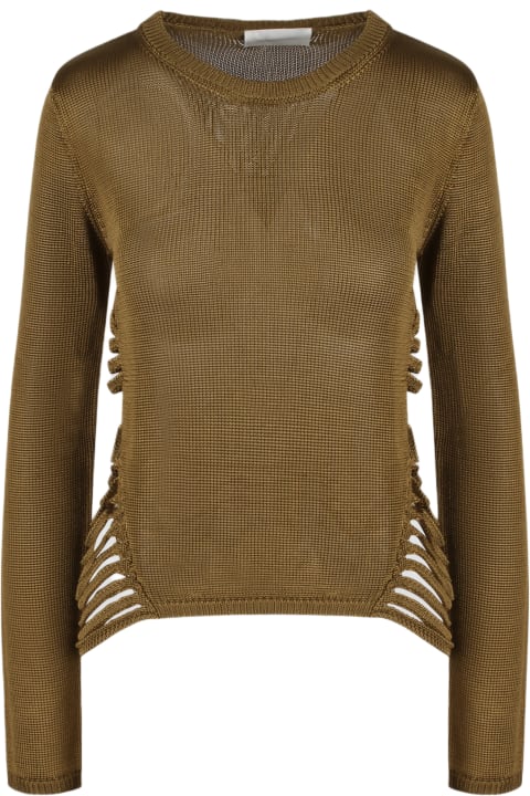 Atomo Factory Clothing for Women Atomo Factory Fringed Viscose Knit Sweater