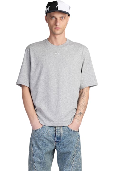 Marine Serre Men Marine Serre T-shirt In Grey Cotton