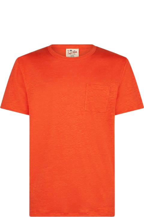 MC2 Saint Barth for Men MC2 Saint Barth Man Orange Linen Jersey T-shirt