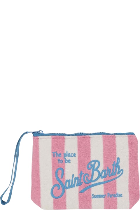 Clutches for Women MC2 Saint Barth Fabric Clutch Bag With Striped Pattern