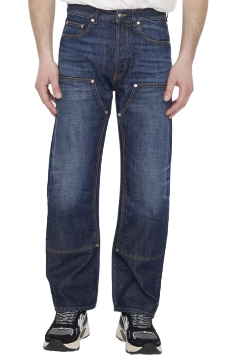 Palm Angels Jeans for Men Palm Angels Workwear Monogram Jeans