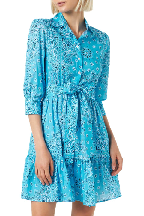 MC2 Saint Barth Dresses for Women MC2 Saint Barth Bandanna Print Cotton Short Dress Daisi With Embroideries