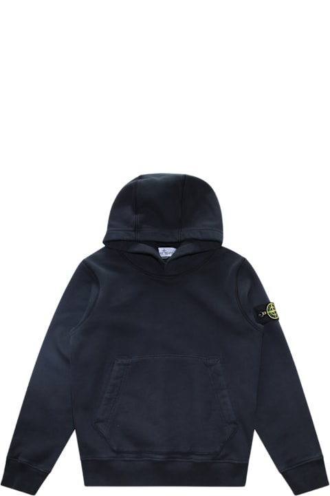 Stone Island Sweaters & Sweatshirts for Boys Stone Island Navy Blue Cotton Sweatshirt