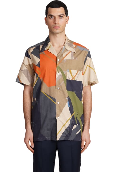 メンズ Pauraのシャツ Paura Jeremy Shirt In Multicolor Cotton