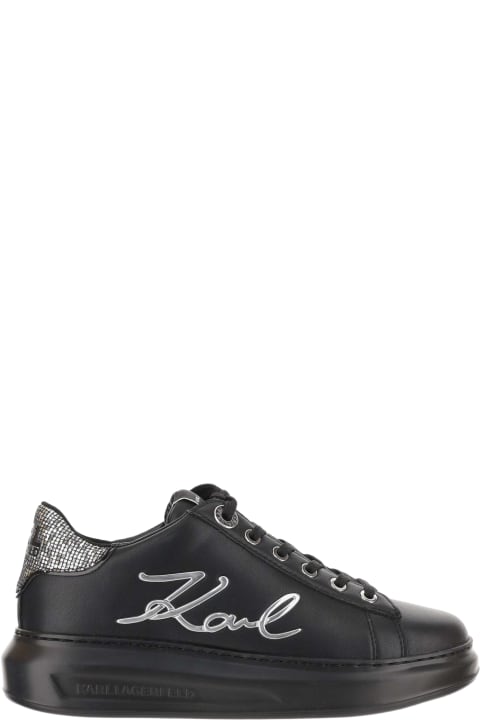 Karl Lagerfeld for Women Karl Lagerfeld Leather Sneakers With Logo