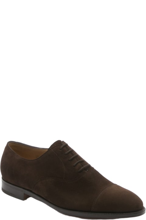 John Lobb Shoes for Men John Lobb City Ii Dark Brown Suede Oxford Shoe (fitting E)