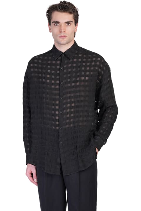 costumein Clothing for Men costumein Valentino Shirt In Black Linen