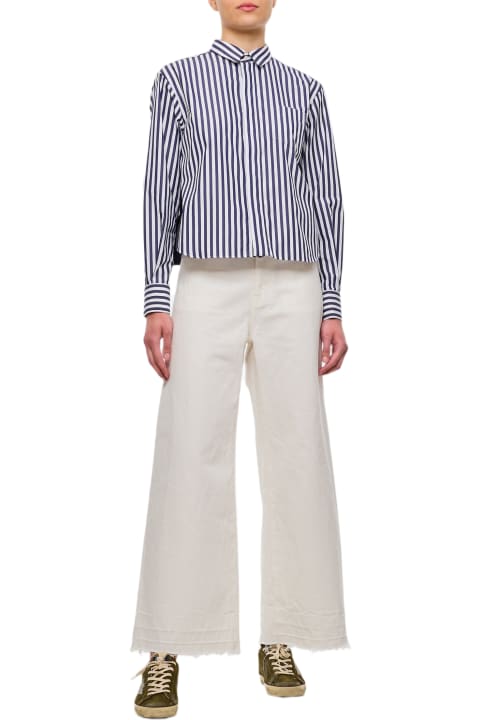 Sacai Pants & Shorts for Women Sacai Cotton Poplin Nylon Twill Shirt