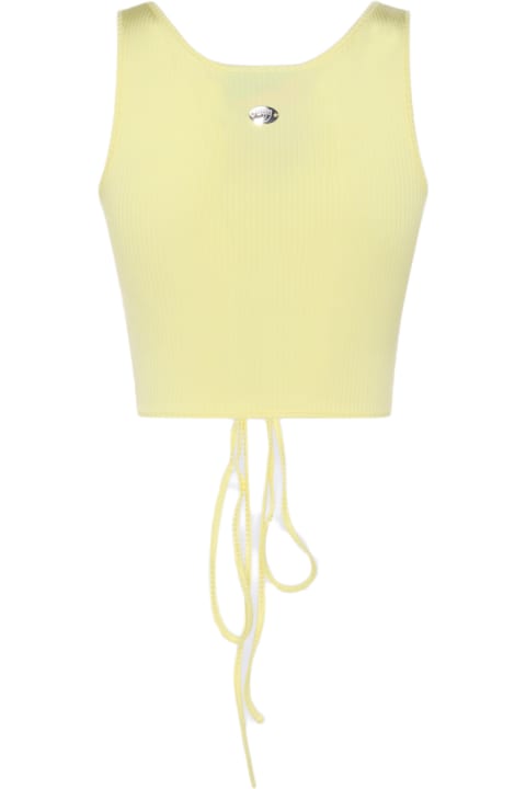 Chiara Ferragni for Women Chiara Ferragni Wax Yellow Cotton Stretch Top