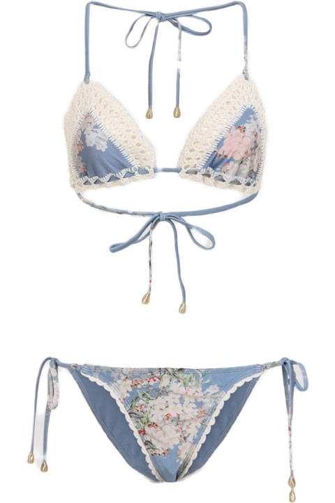 Zimmermann Cascadian Crochet Tri Bikini | italist
