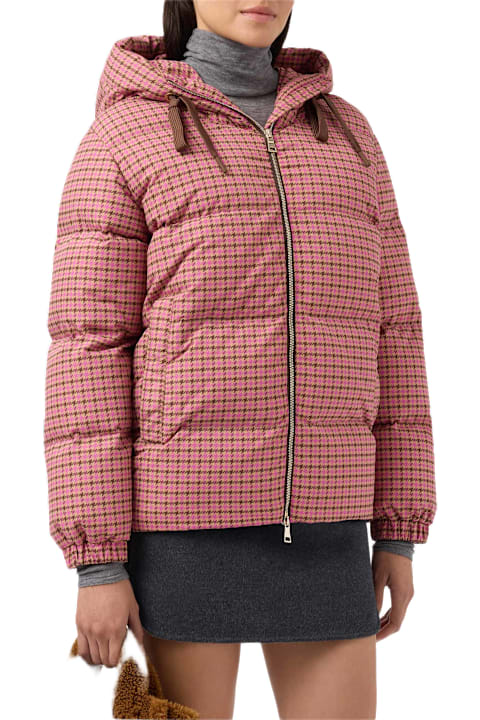 MC2 Saint Barth for Kids MC2 Saint Barth Hooded Down Padded Jacket Geneve With Pied De Poul Print