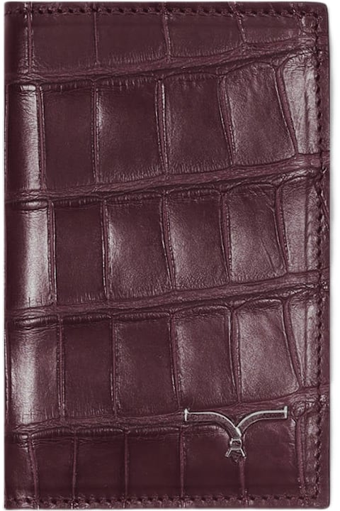Larusmiani Accessories for Women Larusmiani Vertical Alligator Card Holder Pesos Wallet