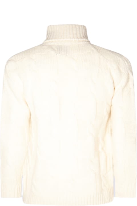 PT01 Sweaters for Men PT01 Cream Wool Blend Jumper