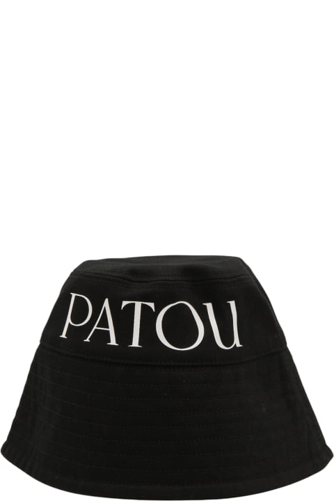 ウィメンズ 帽子 Patou Black And White Cotton Bucket Hat