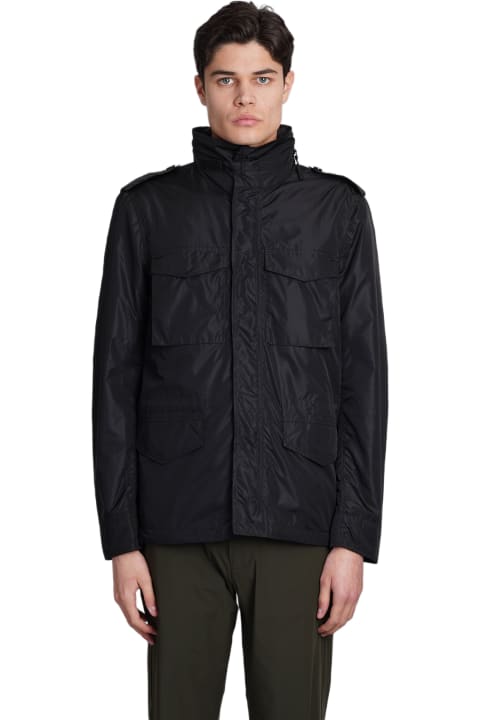 Aspesi Coats & Jackets for Men Aspesi Giub. Minifield Vent Casual Jacket In Black Polyamide