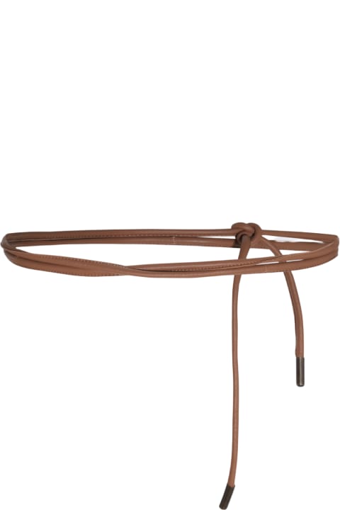 ウィメンズ Federica Tosiのアクセサリー Federica Tosi Camel Brown Leather Belt