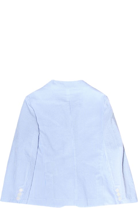 Il Gufo Coats & Jackets for Girls Il Gufo Light Blue Cotton Blazer
