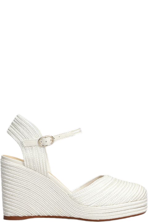 Castañer for Men Castañer Carolyn-142 Wedges In White Fabric