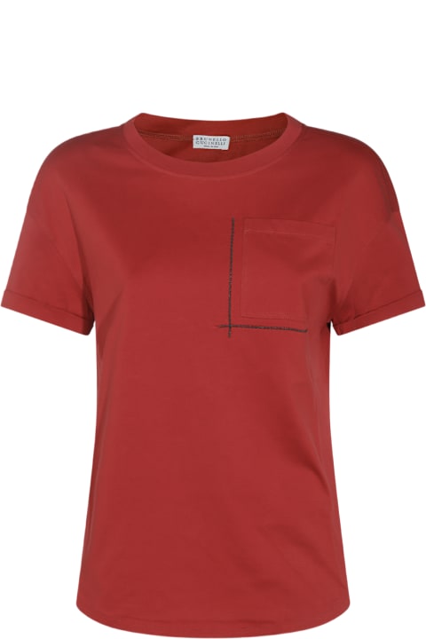 Homeware Brunello Cucinelli Red Cotton T-shirt