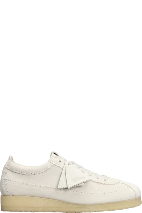 Clarks Shoes for Men Clarks Wallabee Tor Lace Up Shoes In White Suede