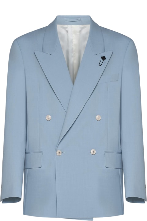 Lardini Coats & Jackets for Men Lardini Miami Wool-blend Double-breasted Blazer