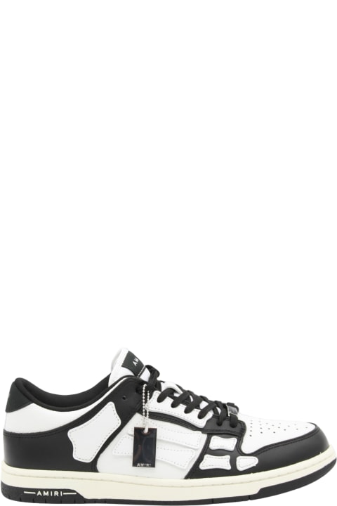Sneakers for Men AMIRI Black And White Leather Skel Sneakers