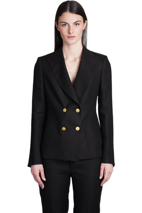 Tagliatore 0205 Coats & Jackets for Men Tagliatore 0205 T-coral In Black Linen