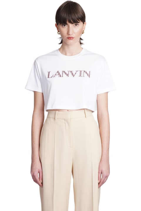 Lanvin Topwear for Women Lanvin 'curb' Cropped T-shirt