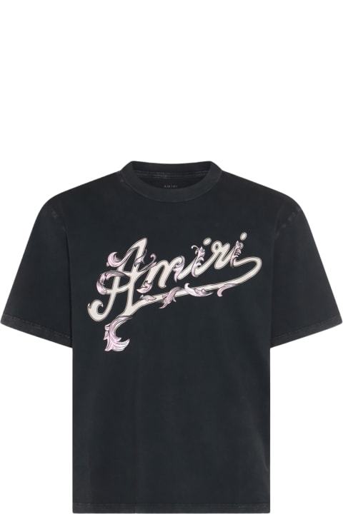 Clothing for Men AMIRI Black Cotton T-shirt