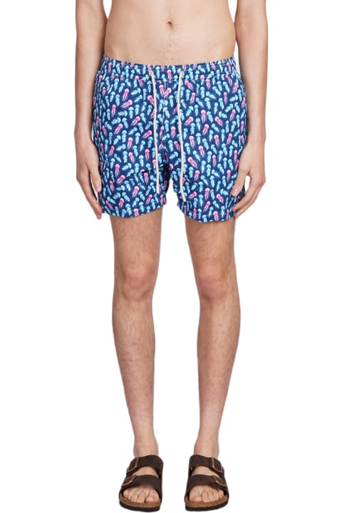 Swimwear for Men MC2 Saint Barth Comfort Light Beachwear In Blue Polyester