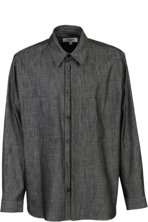 Layered Shirt Dark grey cotton layered shirt - Layered shirt