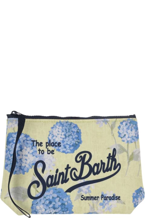 Fashion for Women MC2 Saint Barth Scuba Clutch Bag With Floral Print