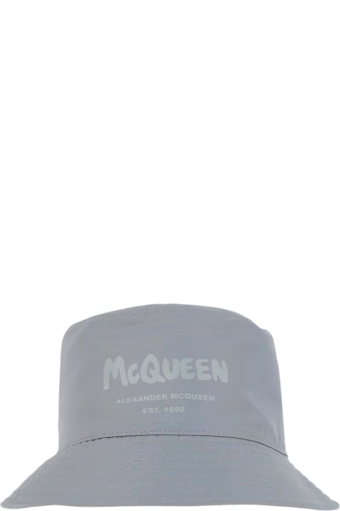 Accessories for Men Alexander McQueen Graffiti Logo Bucket Hat