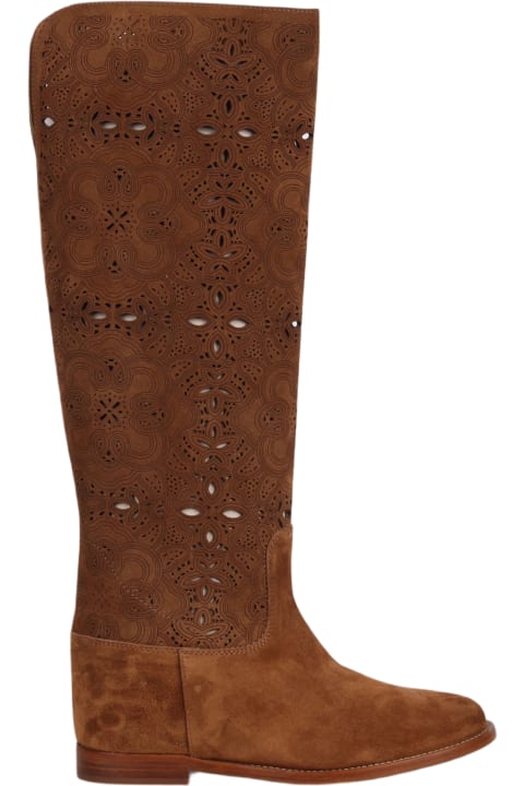 Boots for Women Via Roma 15 Via Roma 15 Perforated Boot With Internal Wedge