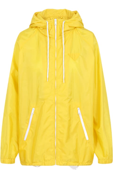 Prada Coats & Jackets for Women Prada Yellow Re-nylon Windbreaker