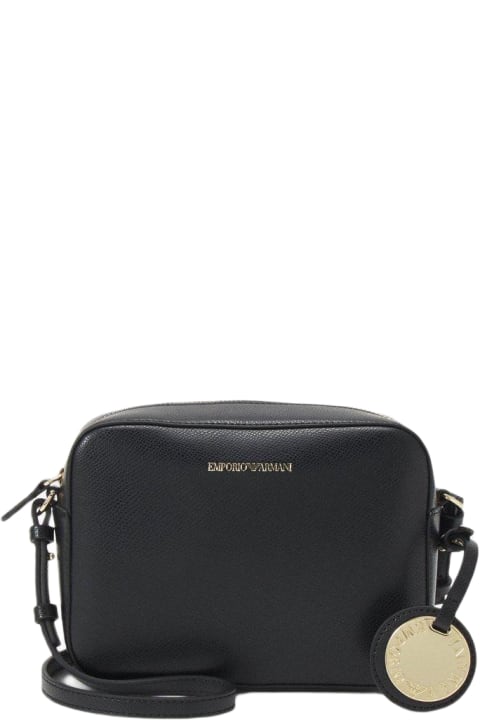 Emporio Armani Shoulder Bags for Women Emporio Armani Logo Printed Zipped Camera Bag