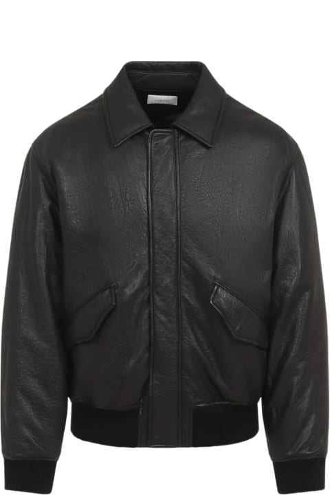 Saint Laurent★素敵！Midnight Navy/Black Trim Bomber Jacket NWT Saint Laurent Midnight Navy/Black Trim Bomber Jacket F