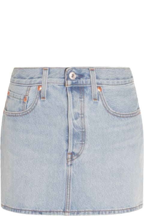 أدوات منزلية Levi's Light Blue Cotton Mini Skirt
