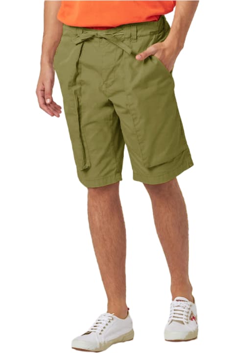 أدوات منزلية MC2 Saint Barth Man Military Green Bermuda With Side Pockets