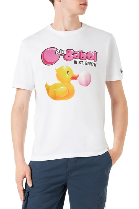 MC2 Saint Barth for Men MC2 Saint Barth Man Cotton T-shirt With Ducky Big Babol Print | Big Babol® Special Edition